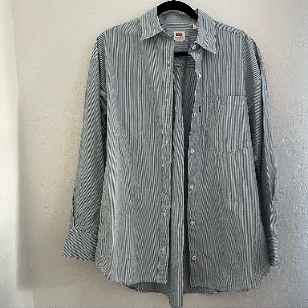 Levi's Striped Button Down Shirt Small - image 1